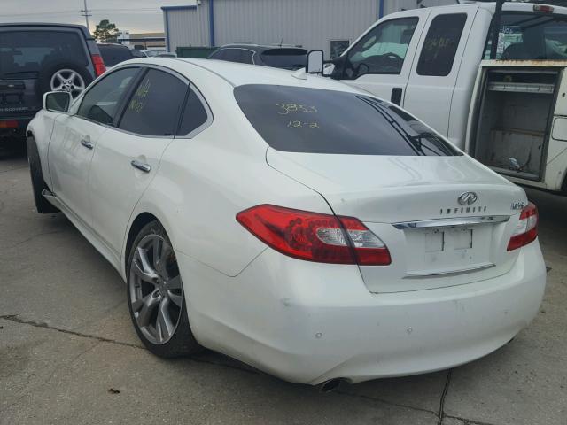 JN1BY1AR1DM603853 - 2013 INFINITI M37 X WHITE photo 3