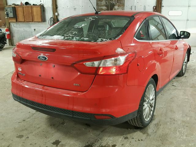 1FAHP3H26CL169650 - 2012 FORD FOCUS SEL RED photo 4