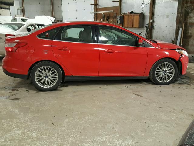 1FAHP3H26CL169650 - 2012 FORD FOCUS SEL RED photo 9