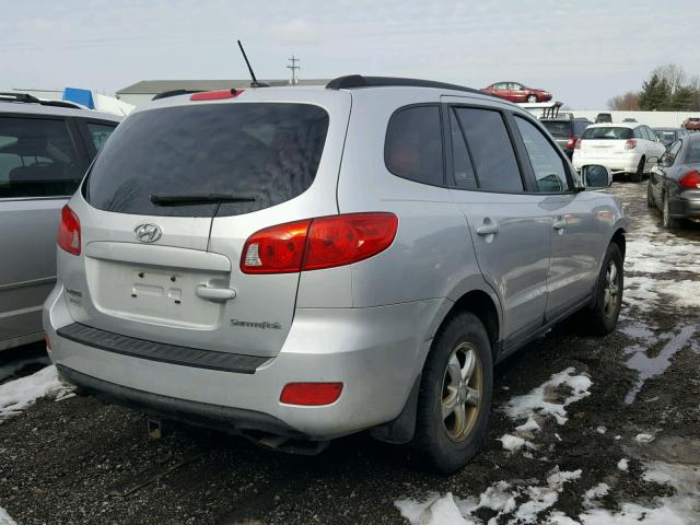 5NMSG13D48H183746 - 2008 HYUNDAI SANTA FE G SILVER photo 4