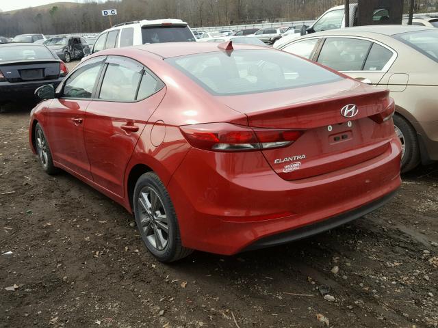 5NPD84LF5HH125219 - 2017 HYUNDAI ELANTRA SE RED photo 3