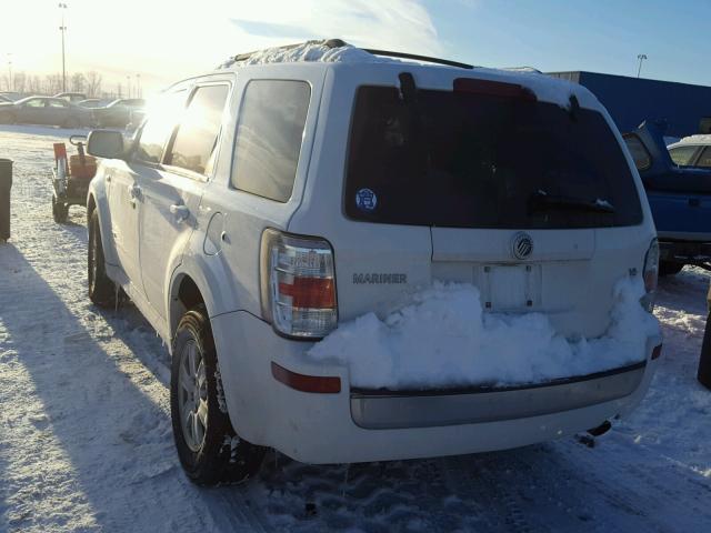 4M2CU81138KJ11837 - 2008 MERCURY MARINER WHITE photo 3