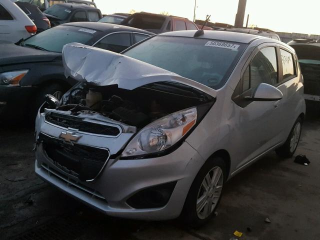 KL8CD6S99FC741537 - 2015 CHEVROLET SPARK 1LT SILVER photo 2