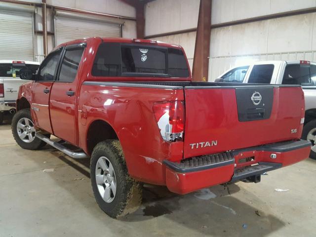 1N6BA07A75N535550 - 2005 NISSAN TITAN XE RED photo 3