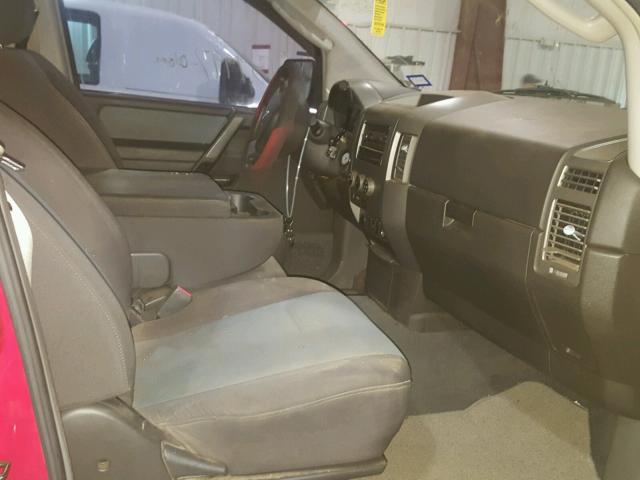 1N6BA07A75N535550 - 2005 NISSAN TITAN XE RED photo 5