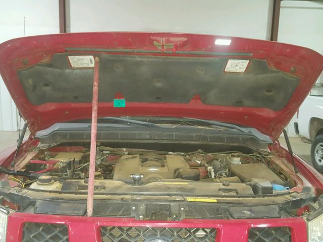 1N6BA07A75N535550 - 2005 NISSAN TITAN XE RED photo 7