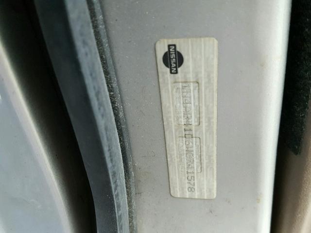 1N4AB41D6WC741578 - 1998 NISSAN SENTRA E SILVER photo 10