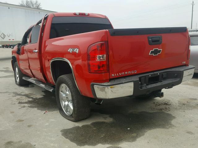 3GCEK33319G223146 - 2009 CHEVROLET SILVERADO RED photo 3