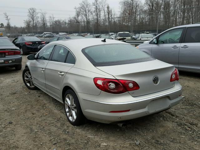 WVWHN7AN4AE542343 - 2010 VOLKSWAGEN CC LUXURY SILVER photo 3