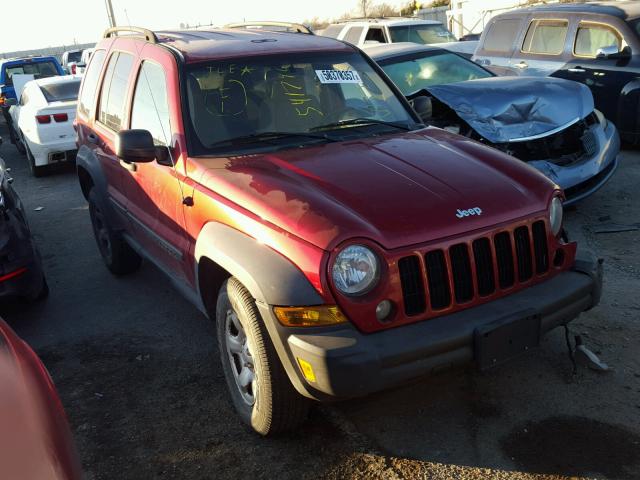 1J4GK48K97W541796 - 2007 JEEP LIBERTY SP RED photo 1