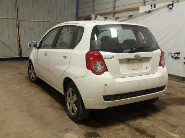 KL1TD66E69B673102 - 2009 CHEVROLET AVEO LS WHITE photo 3