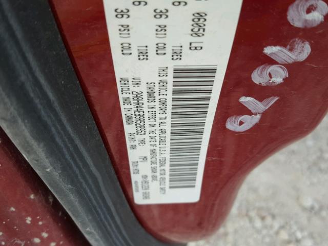 2A8HR44E89R528953 - 2009 CHRYSLER TOWN & COU RED photo 10