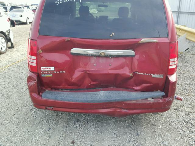 2A8HR44E89R528953 - 2009 CHRYSLER TOWN & COU RED photo 9