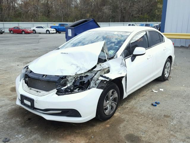 2HGFB2F56DH590906 - 2013 HONDA CIVIC LX WHITE photo 2