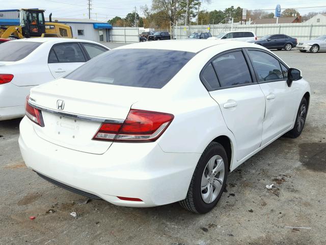 2HGFB2F56DH590906 - 2013 HONDA CIVIC LX WHITE photo 4