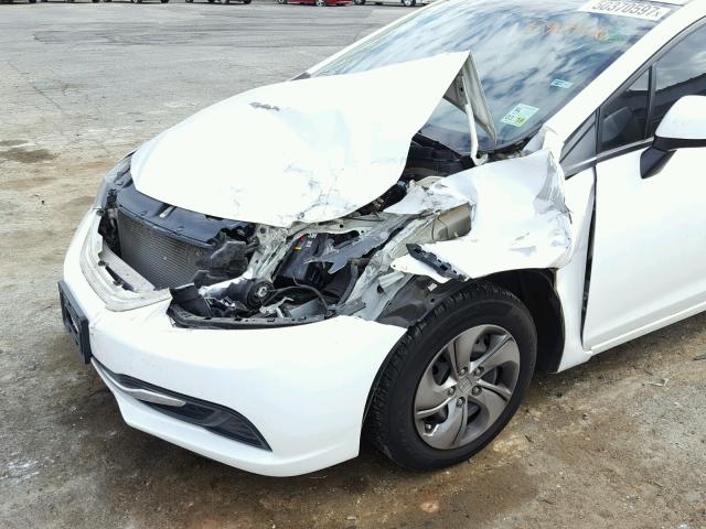 2HGFB2F56DH590906 - 2013 HONDA CIVIC LX WHITE photo 9