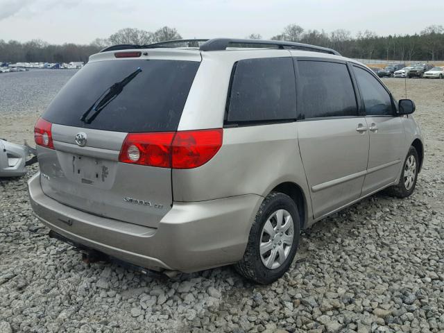 5TDZA23C36S448549 - 2006 TOYOTA SIENNA CE SILVER photo 4