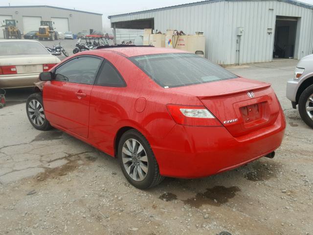 2HGFG1B87AH524307 - 2010 HONDA CIVIC EX RED photo 3