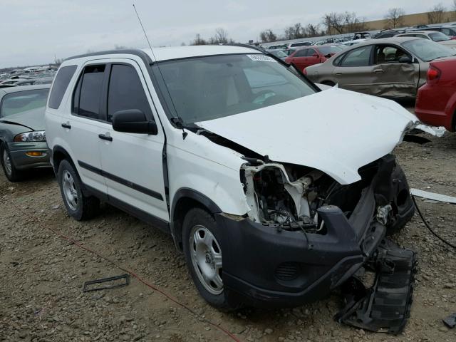 JHLRD78516C011636 - 2006 HONDA CR-V LX WHITE photo 1