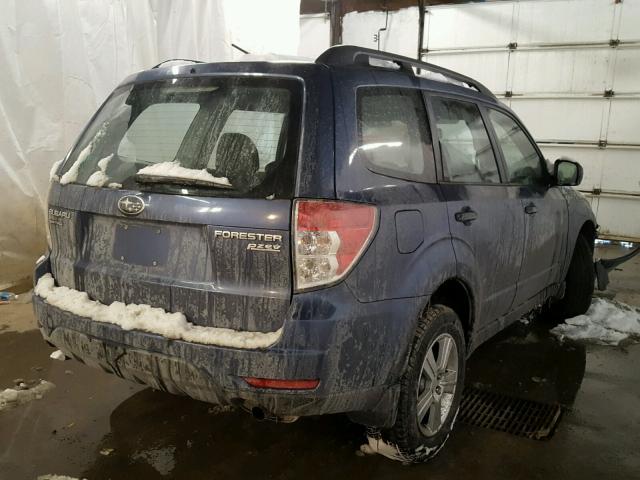 JF2SHABC7BH731819 - 2011 SUBARU FORESTER 2 BLUE photo 4