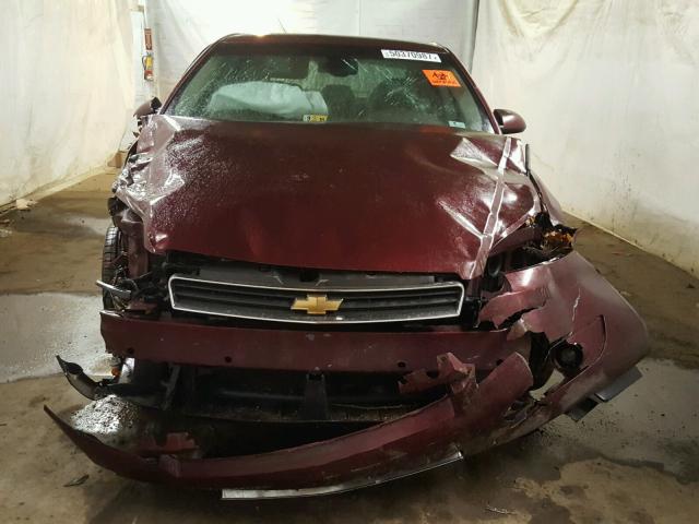 2G1WU58R879175619 - 2007 CHEVROLET IMPALA LTZ MAROON photo 7