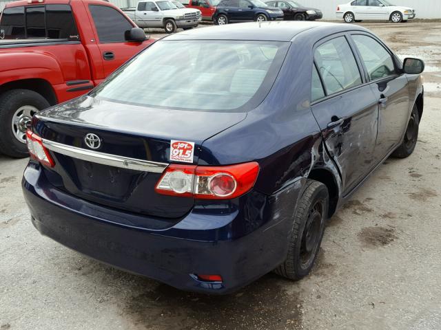 2T1BU4EE2DC082124 - 2013 TOYOTA COROLLA BA BLUE photo 4