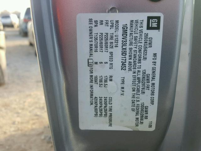 1GMDV33LX6D173452 - 2006 PONTIAC MONTANA SV SILVER photo 10