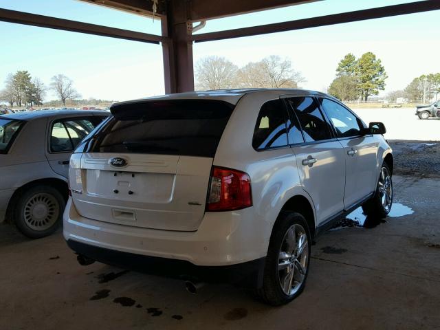 2FMDK3JC2DBC56971 - 2013 FORD EDGE SEL WHITE photo 4