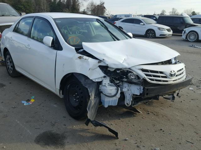 2T1BU4EE4DC017095 - 2013 TOYOTA COROLLA BA WHITE photo 1