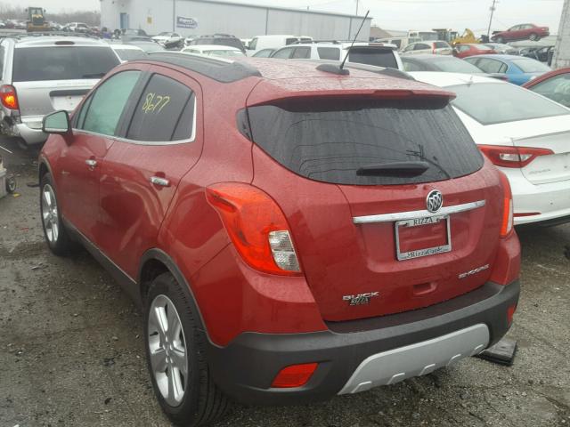 KL4CJBSBXGB725022 - 2016 BUICK ENCORE CON RED photo 3