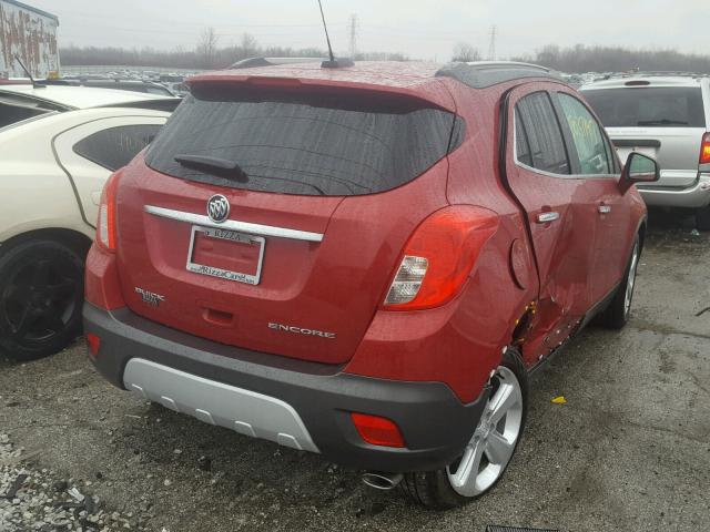 KL4CJBSBXGB725022 - 2016 BUICK ENCORE CON RED photo 4