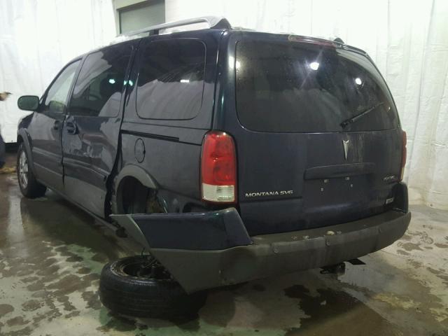 1GMDX33L75D213110 - 2005 PONTIAC MONTANA SV BLUE photo 3