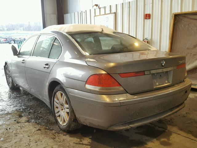 WBAGN63423DR09448 - 2003 BMW 745 LI GRAY photo 3