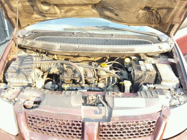 2B4GP44322R632848 - 2002 DODGE GRAND CARA BURGUNDY photo 7