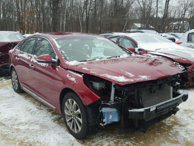 5NPE34AF8FH087374 - 2015 HYUNDAI SONATA SPO MAROON photo 1