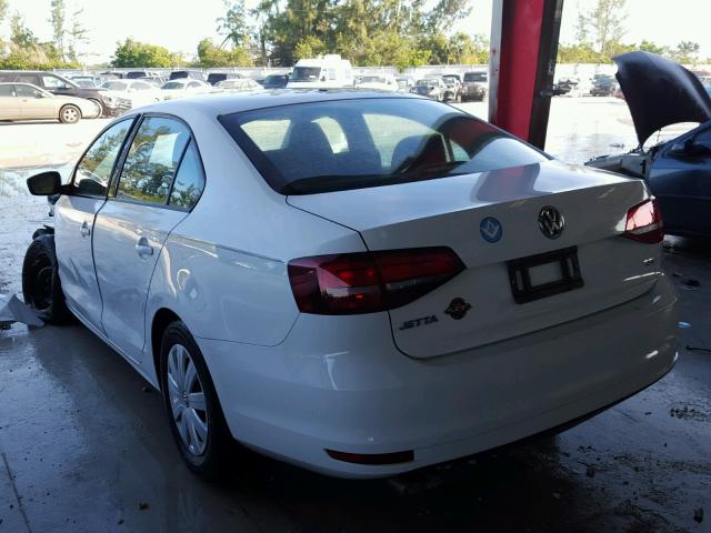 3VW267AJ9GM272106 - 2016 VOLKSWAGEN JETTA S WHITE photo 3