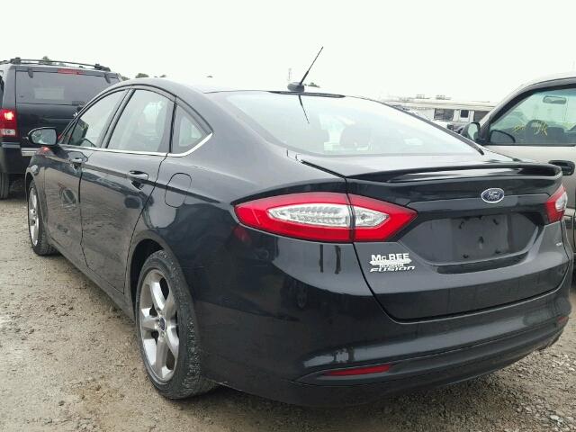 3FA6P0H73FR143854 - 2015 FORD FUSION SE BLACK photo 3