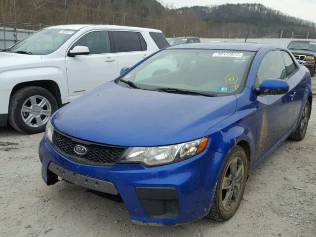 KNAFU6A22B5436630 - 2011 KIA FORTE EX BLUE photo 2