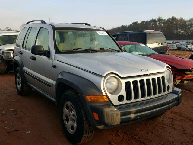 1J4GK48K67W507136 - 2007 JEEP LIBERTY SP SILVER photo 1