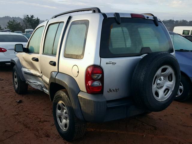 1J4GK48K67W507136 - 2007 JEEP LIBERTY SP SILVER photo 3