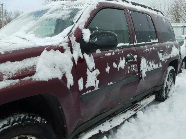 1GNET16S256179505 - 2005 CHEVROLET TRAILBLAZE MAROON photo 9