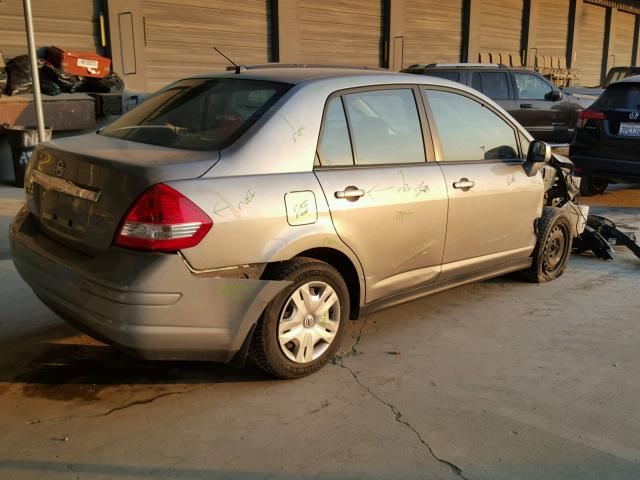 3N1BC1AP5AL377044 - 2010 NISSAN VERSA S GRAY photo 4