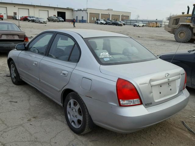 KMHDN45D72U388079 - 2002 HYUNDAI ELANTRA GL SILVER photo 3