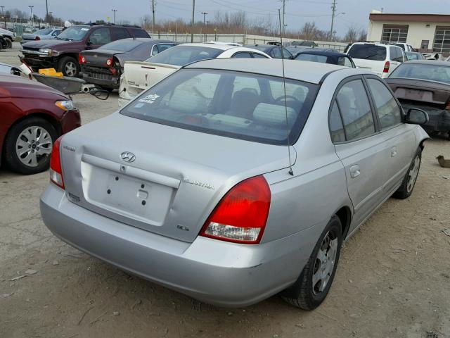 KMHDN45D72U388079 - 2002 HYUNDAI ELANTRA GL SILVER photo 4