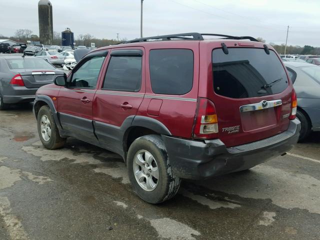 4F2YZ041X3KM01639 - 2003 MAZDA TRIBUTE LX RED photo 3