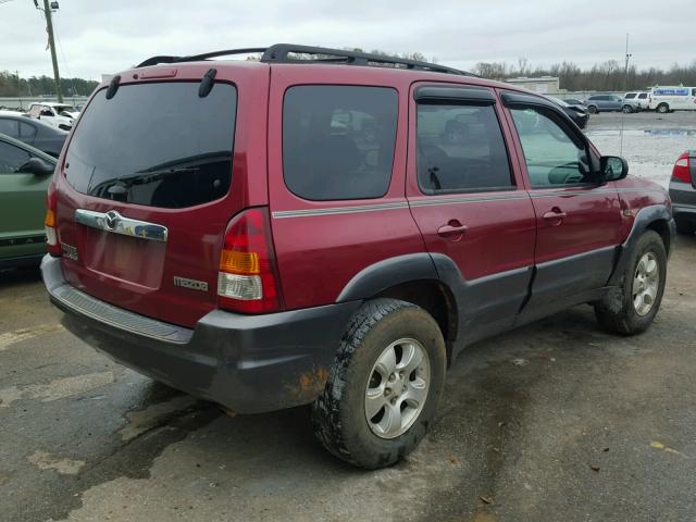 4F2YZ041X3KM01639 - 2003 MAZDA TRIBUTE LX RED photo 4