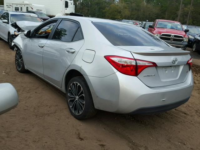 5YFBURHE9FP260607 - 2015 TOYOTA COROLLA L SILVER photo 3