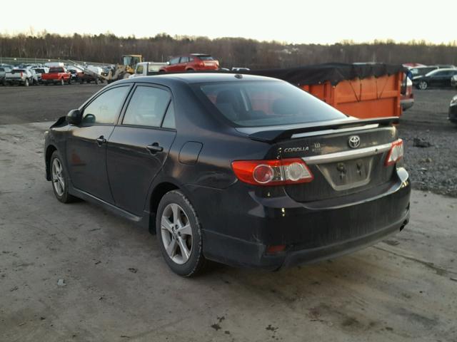 2T1BU4EE6BC684229 - 2011 TOYOTA COROLLA BA BLACK photo 3