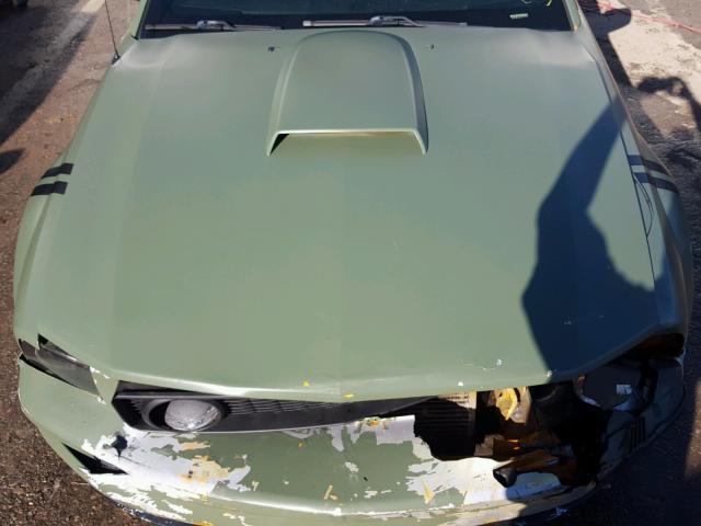 1ZVFT80N275250586 - 2007 FORD MUSTANG GREEN photo 7
