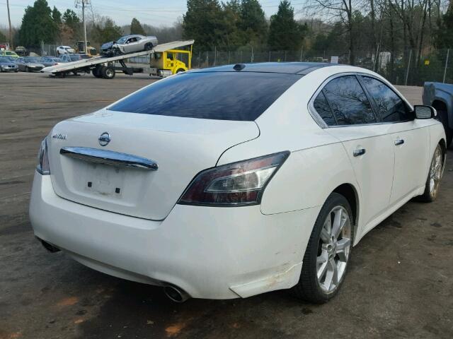 1N4AA5AP6EC438012 - 2014 NISSAN MAXIMA S WHITE photo 4